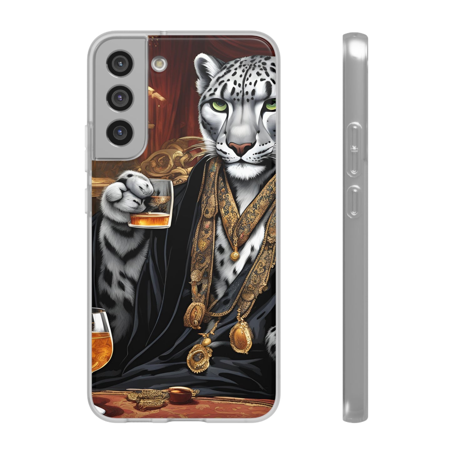 Flexi Whimsical Leopard case for iPhone 15,14,13,12,11,X, Samsung Galaxy , Phone Cover, Cat Lover Gift, Gift for Him.
