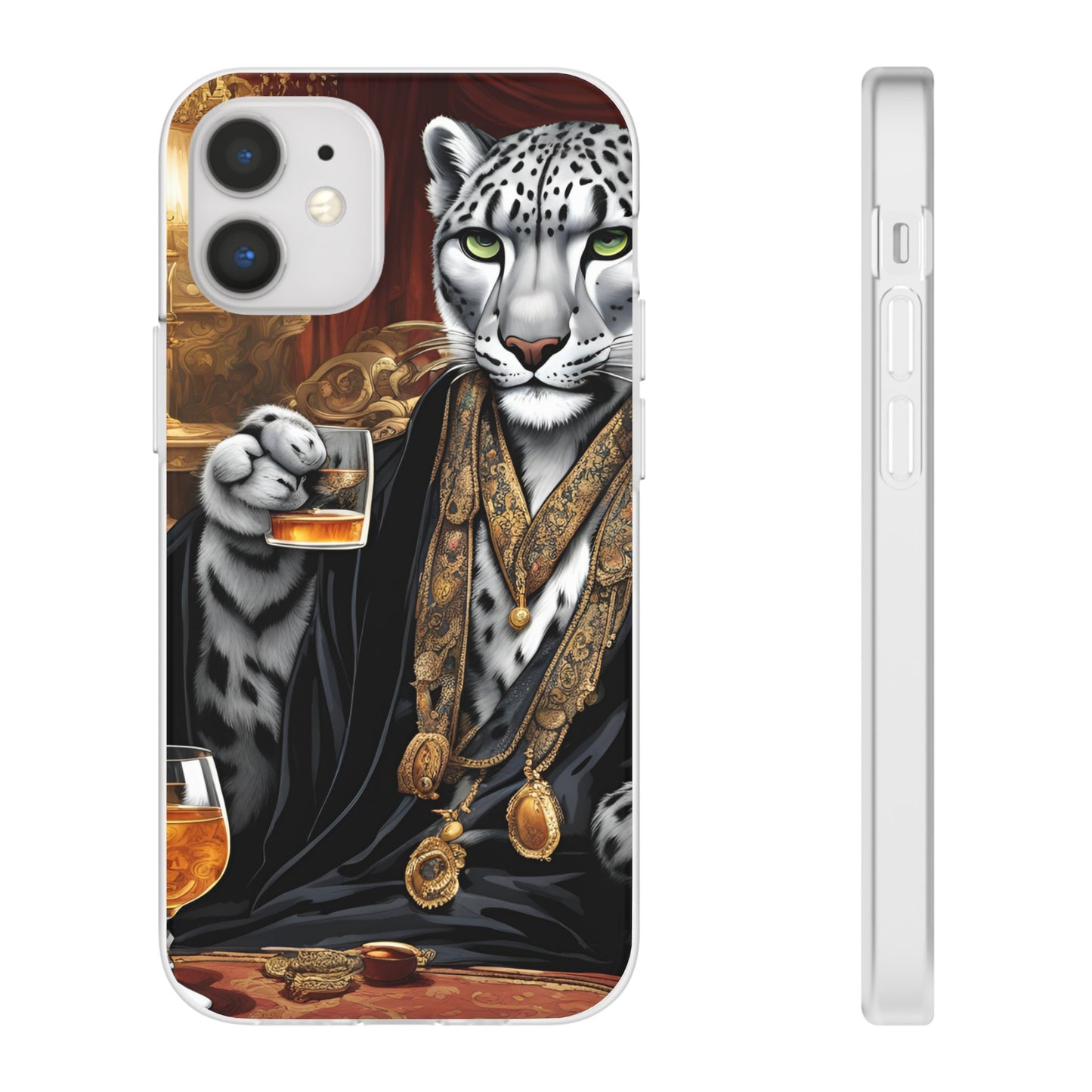 Flexi Whimsical Leopard case for iPhone 15,14,13,12,11,X, Samsung Galaxy , Phone Cover, Cat Lover Gift, Gift for Him.