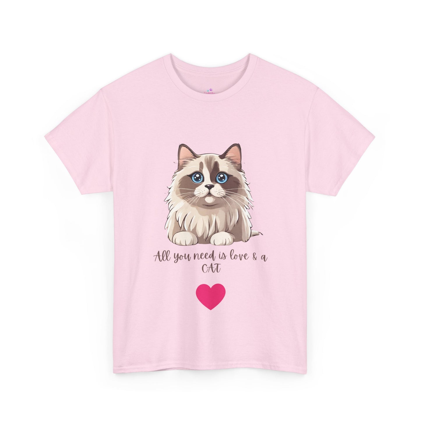 Cat T-Shirt All You Need is Love and a Cat Ragdoll Unisex Jersey Short Sleeve Tee Cat Funny Cat Love Kitten Kids Tee Animal Lover Gift