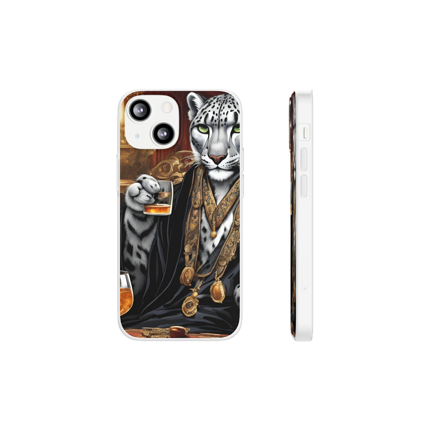 Flexi Whimsical Leopard case for iPhone 15,14,13,12,11,X, Samsung Galaxy , Phone Cover, Cat Lover Gift, Gift for Him.