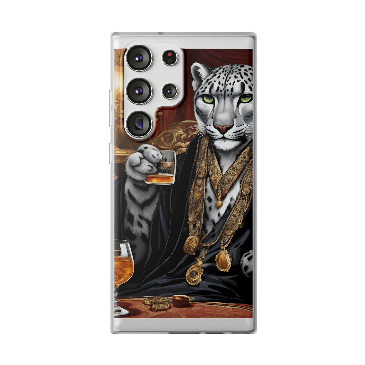 Flexi Whimsical Leopard case for iPhone 15,14,13,12,11,X, Samsung Galaxy , Phone Cover, Cat Lover Gift, Gift for Him.