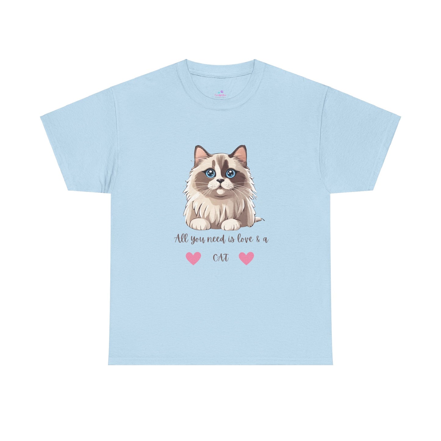 Cute Cat T-Shirt All You Need is Love & a Cat Unisex Jersey Short Sleeve Tee