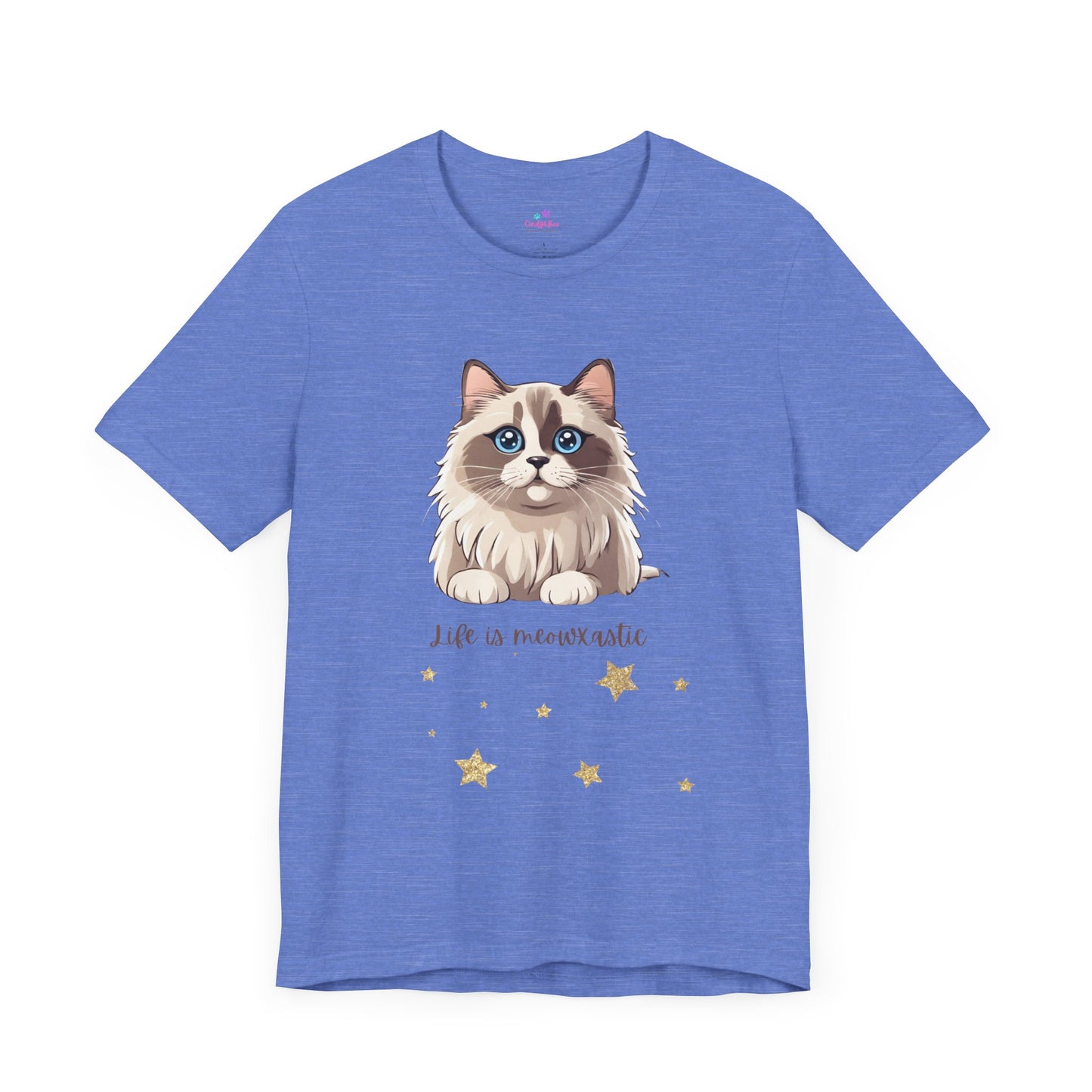 Cat T Shirt Life is Meowtastic Unisex Short Sleeve, Cat T Shirt Women, Cat T Shirt for Girls, Cat Lover T Shirt