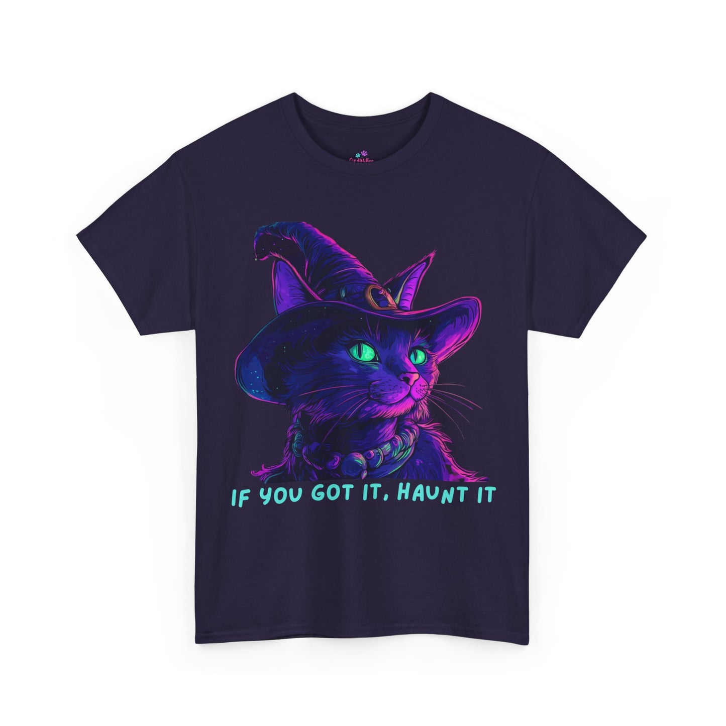 Glam Halloween T-Shirt, Halloween Witch Shirt, Halloween Lover Gift, Cat Lover Gift, Halloween Costume, Gift for her.