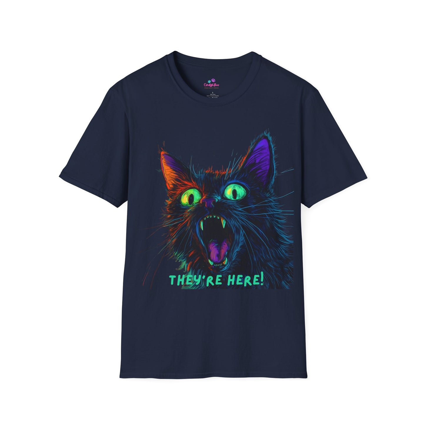 They're Here! Cat Horror T-Shirt, Cat Lover T-Shirt, Horror Fan T-Shirt