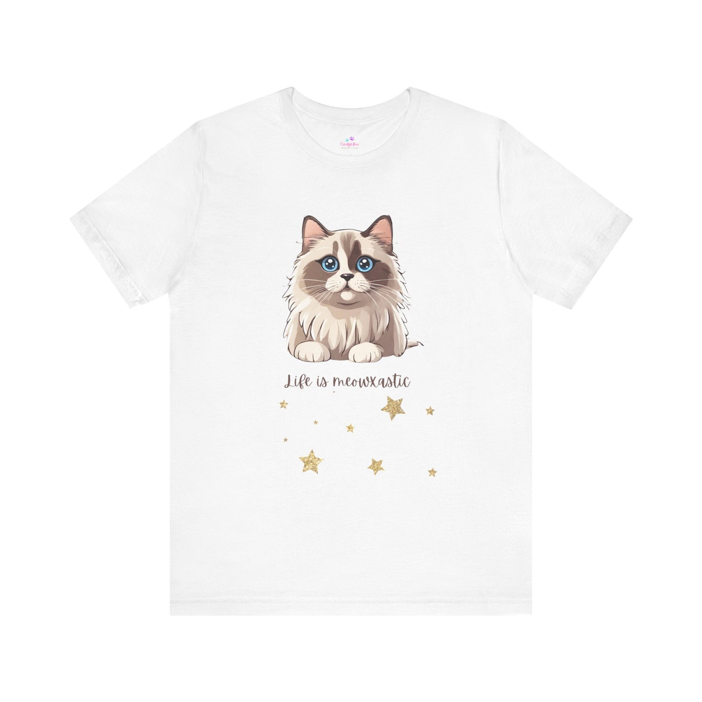 Cat T Shirt Life is Meowtastic Unisex Short Sleeve, Cat T Shirt Women, Cat T Shirt for Girls, Cat Lover T Shirt