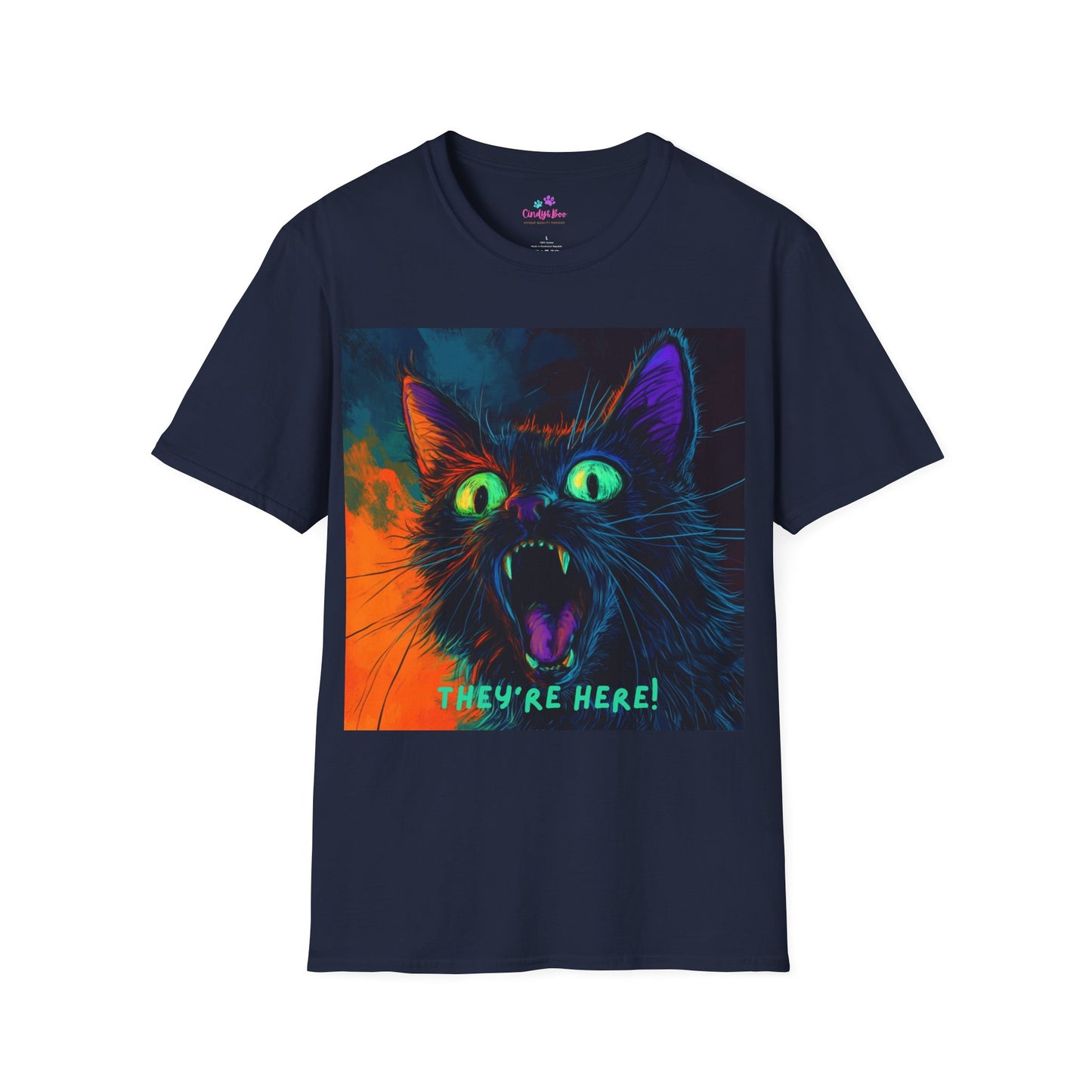They're Here! Cat Horror T-Shirt, Cat T-Shirt, Horror Film T-Shirt