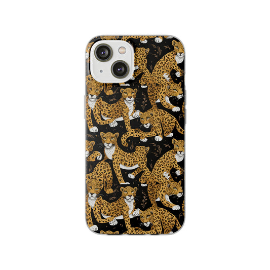 Leopard Phone Case, iPhone 15 14 13 , Samsung Galaxy Pixel Protective Case,Cat Lover Gift, Cat Lover Phone Case.Gift for Her, Gift for Mom