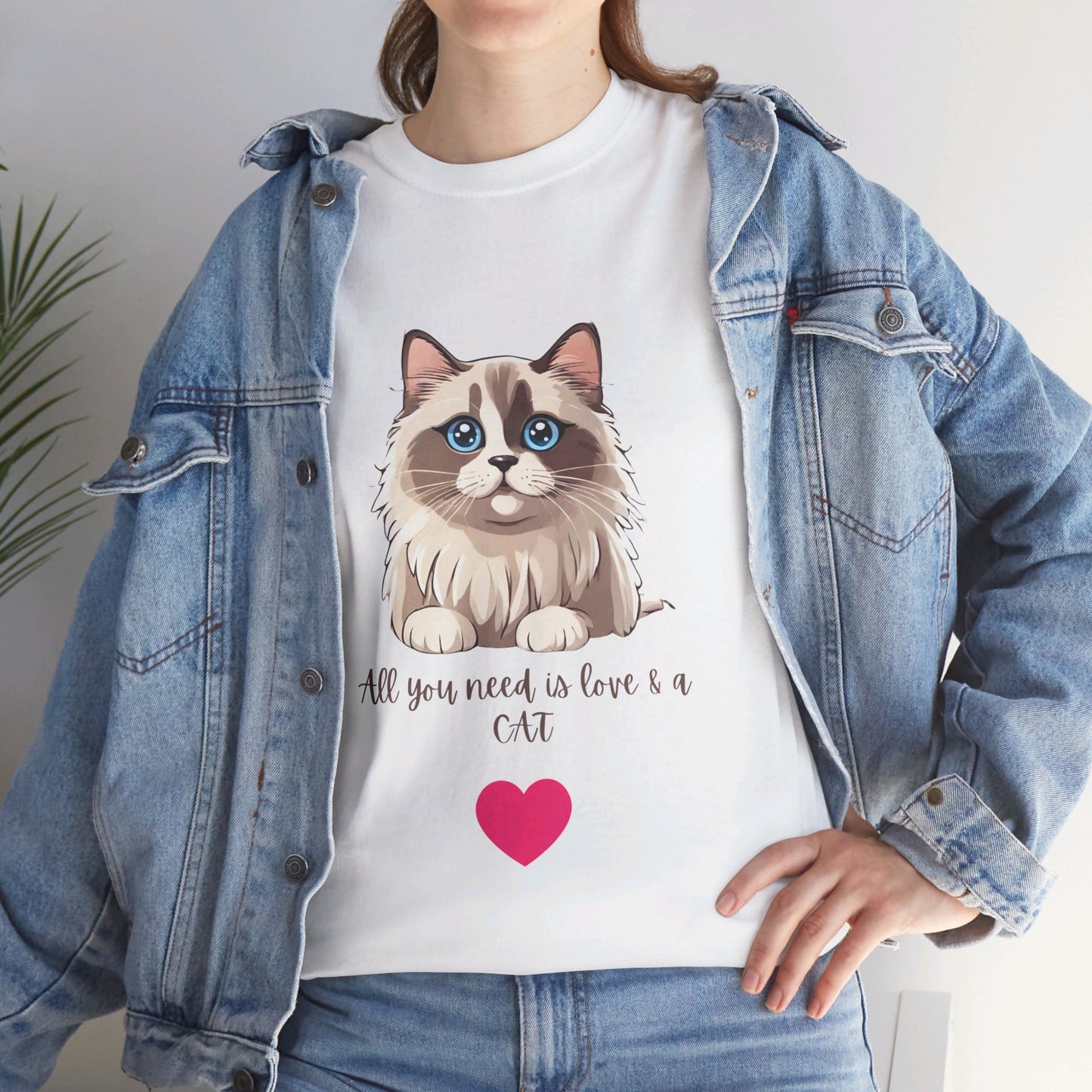 All You Need is Love and a Cat Ragdoll Unisex Jersey Short Sleeve Tee