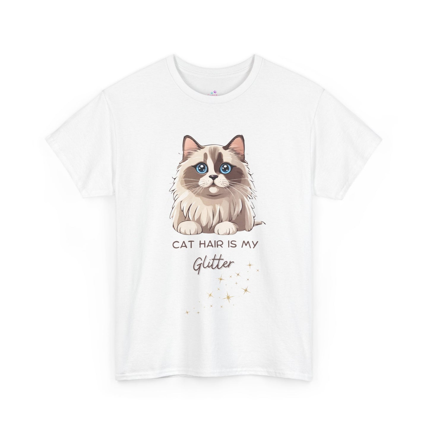 Cat T-Shirt, Hair is My Glitter Ragdoll Unisex Jersey Short Sleeve Cat T-Shirt