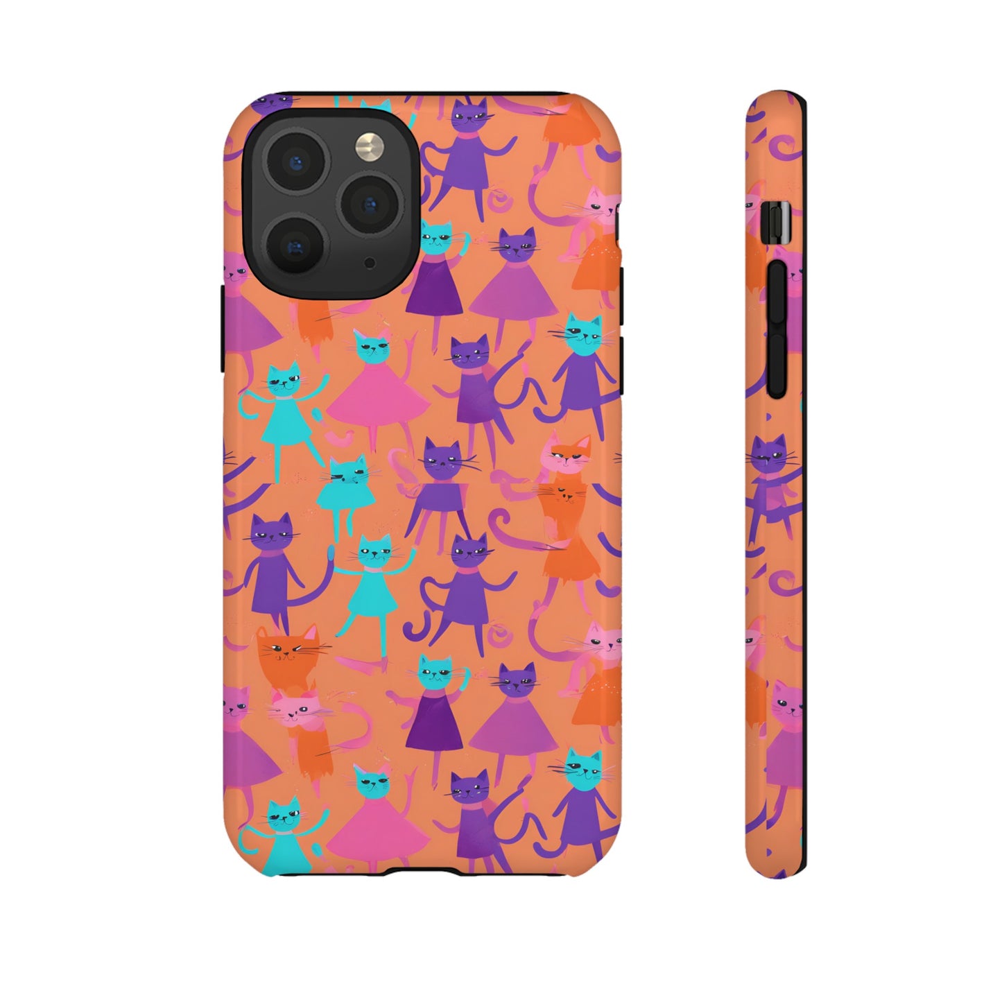 Hard Phone Case Orange Cat Multi case for iPhone, 15,14,13,12,11,X,Google Pixel, Samsung Galaxy. Gift for Her, Cat Lover Gift