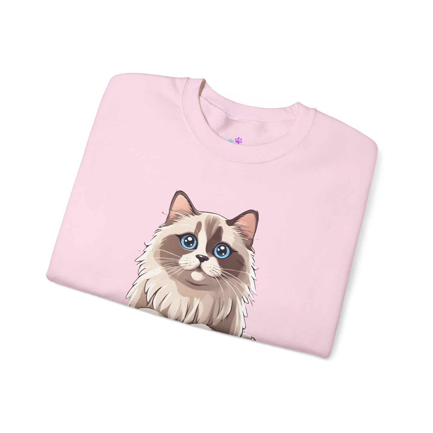 Women's Sweatshirt, Cute Ragdoll Cat Lover Unisex Heavy Blend™ Crewneck Sweatshirt