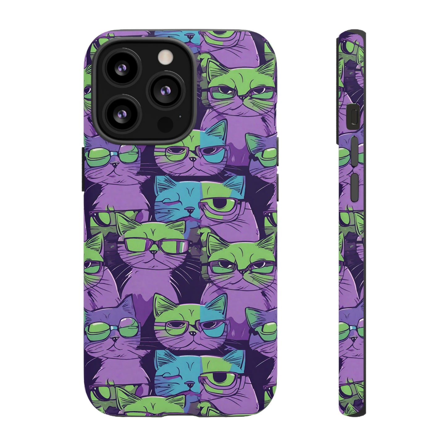 Hard Phone Case Cat Design for iPhone 15, 14,13,11,X,Google Pixel, Samsung Galaxy, Cat Lover Gift, Gift for Her.