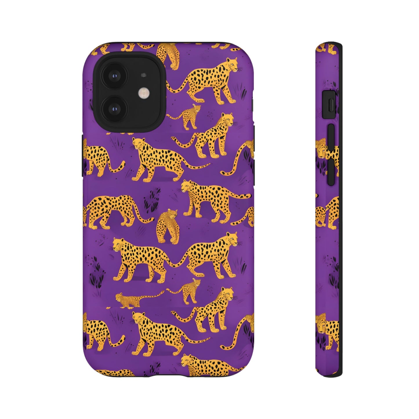 Hard Phone Case Purple Leopard, iPhone 15, 14,13,12,11,X Google Pixel, Samsung Galaxy