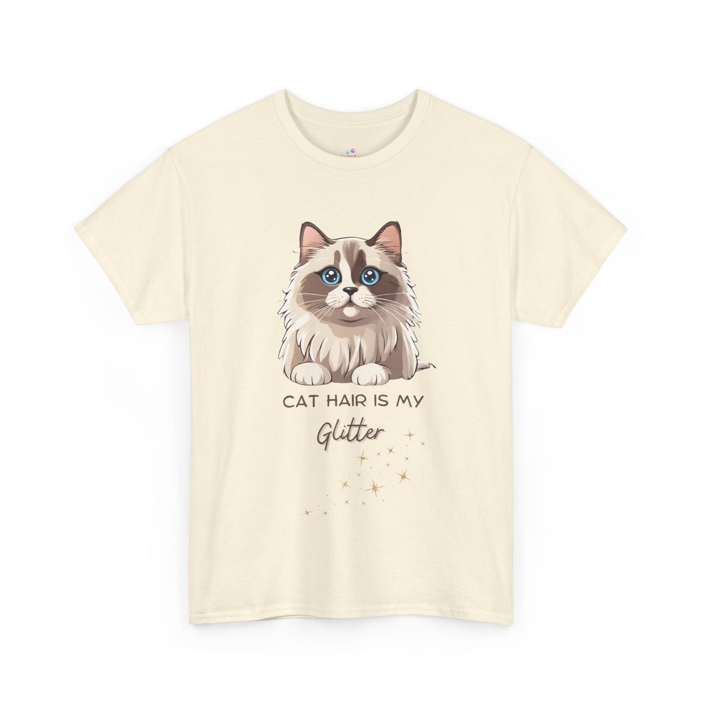 Cat T-Shirt, Hair is My Glitter Ragdoll Unisex Jersey Short Sleeve Cat T-Shirt