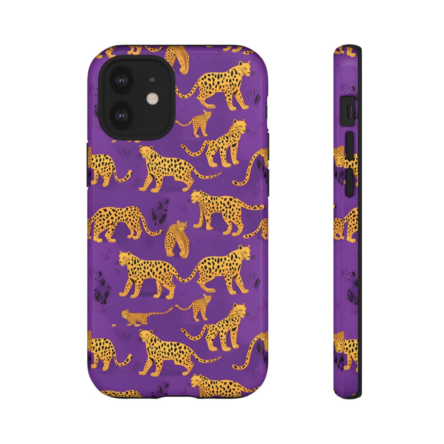 Hard Phone Case Purple Leopard, iPhone 15, 14,13,12,11,X Google Pixel, Samsung Galaxy