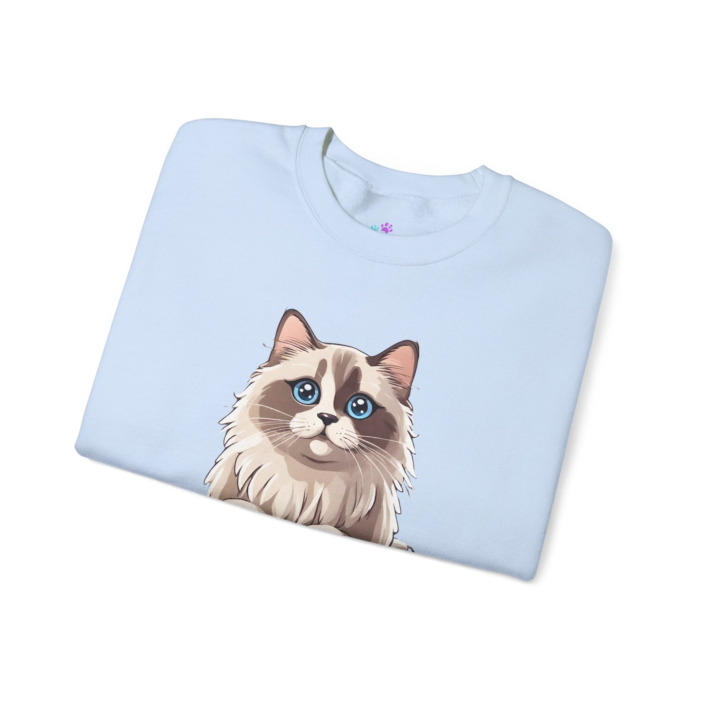 Women's Sweatshirt, Cute Ragdoll Cat Lover Unisex Heavy Blend™ Crewneck Sweatshirt