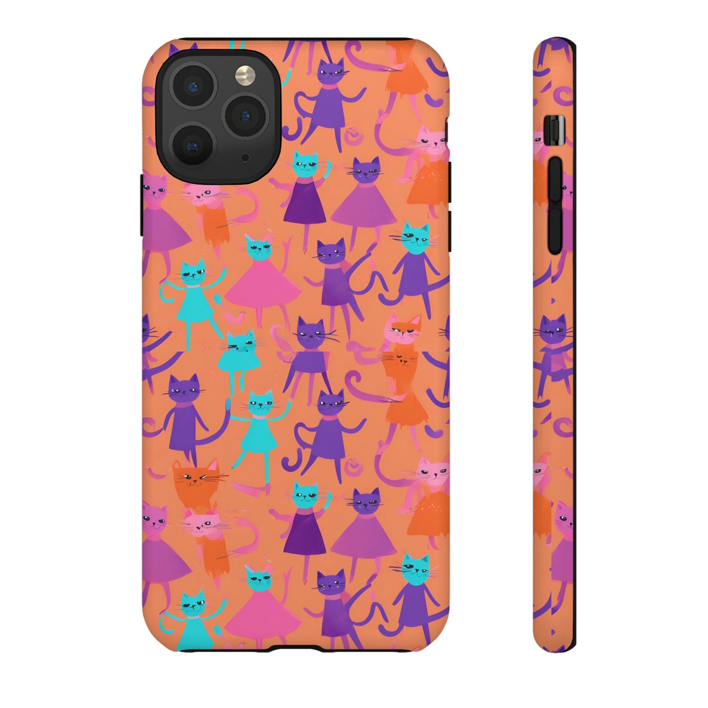 Hard Phone Case Orange Cat Multi case for iPhone, 15,14,13,12,11,X,Google Pixel, Samsung Galaxy. Gift for Her, Cat Lover Gift