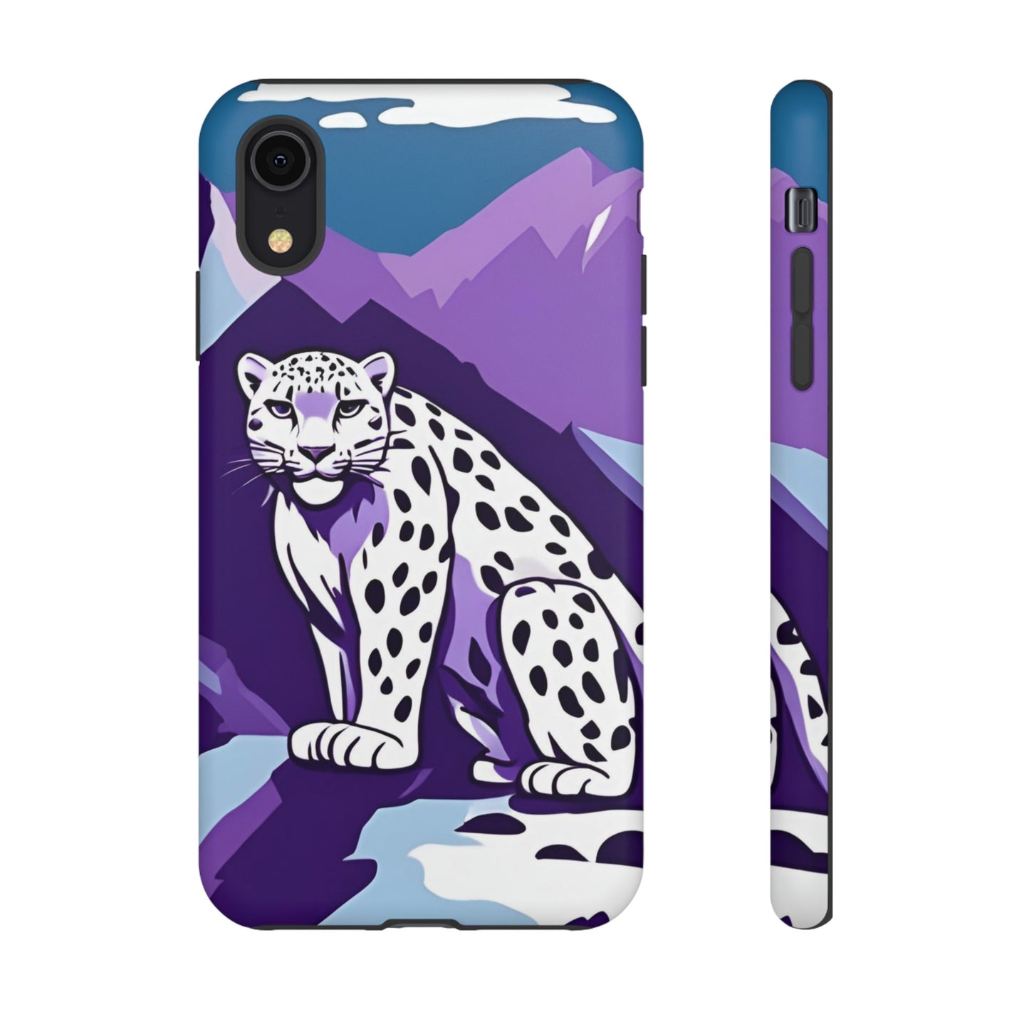 Hard Protective Phone Case,Whimsical Snow Leopard Phone Case, Cat Lover Gift, Gift for her , Gift for him,Gift for Mom, Gift for Dad