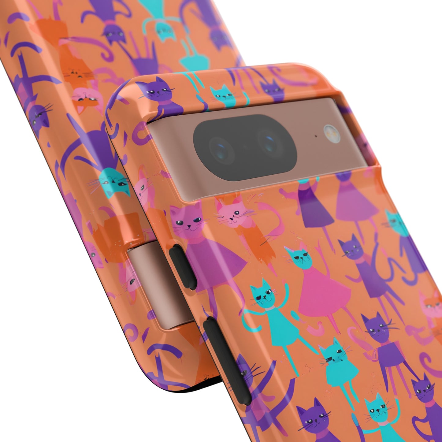 Hard Phone Case Orange Cat Multi case for iPhone, 15,14,13,12,11,X,Google Pixel, Samsung Galaxy. Gift for Her, Cat Lover Gift