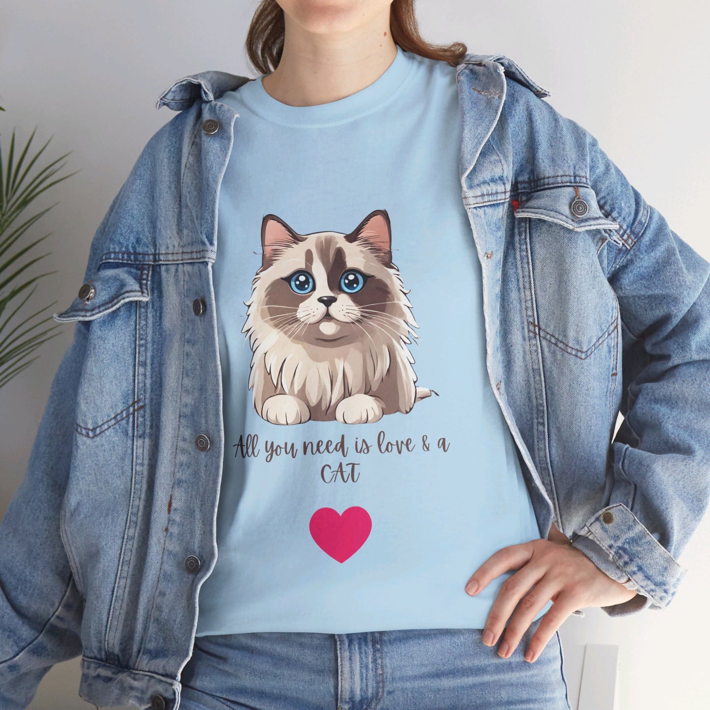 All You Need is Love and a Cat Ragdoll Unisex Jersey Short Sleeve Tee