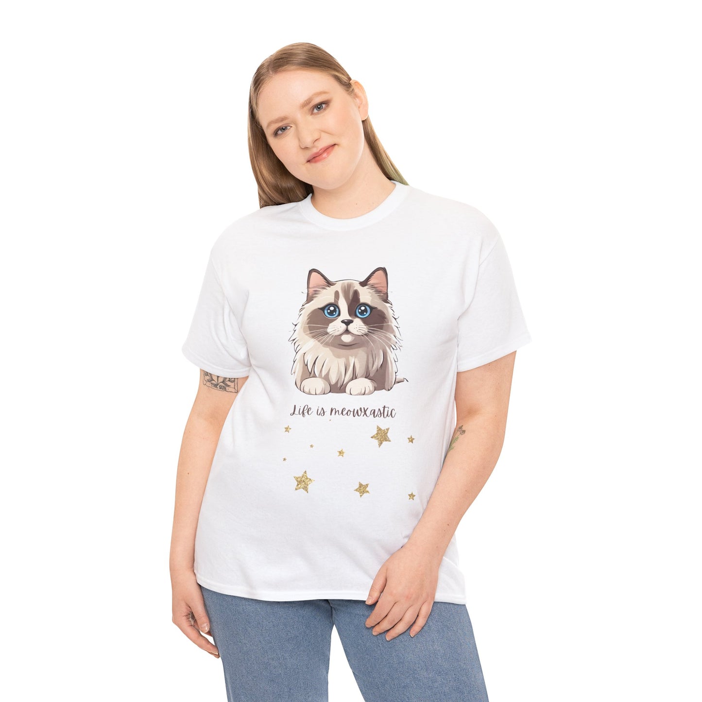 Cat T-Shirt Life is Meowtastic Unisex Jersey Short Sleeve Tee