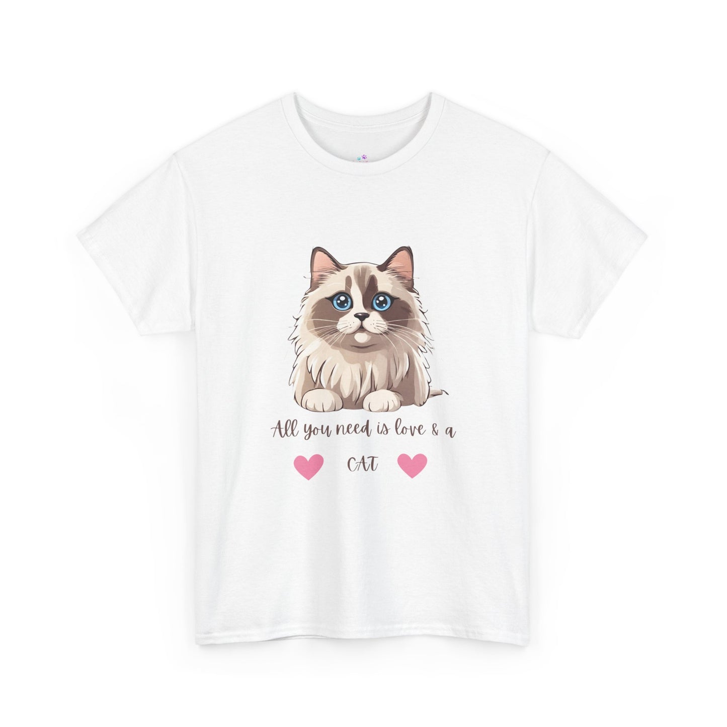 Cute  Cat T-Shirt All You Need is Love & a Cat Unisex Jersey Short Sleeve Tee