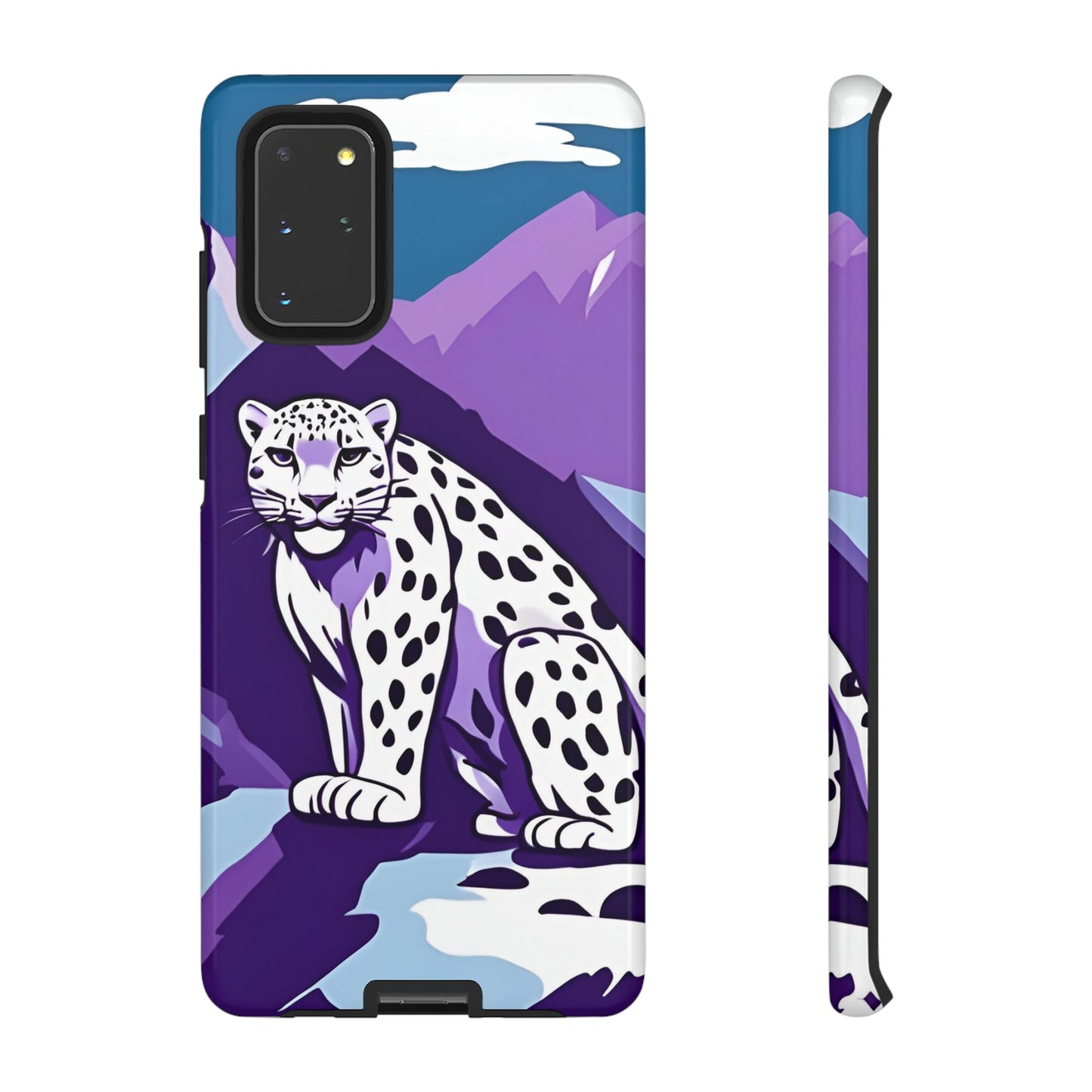 Hard Protective Phone Case,Whimsical Snow Leopard Phone Case, Cat Lover Gift, Gift for her , Gift for him,Gift for Mom, Gift for Dad