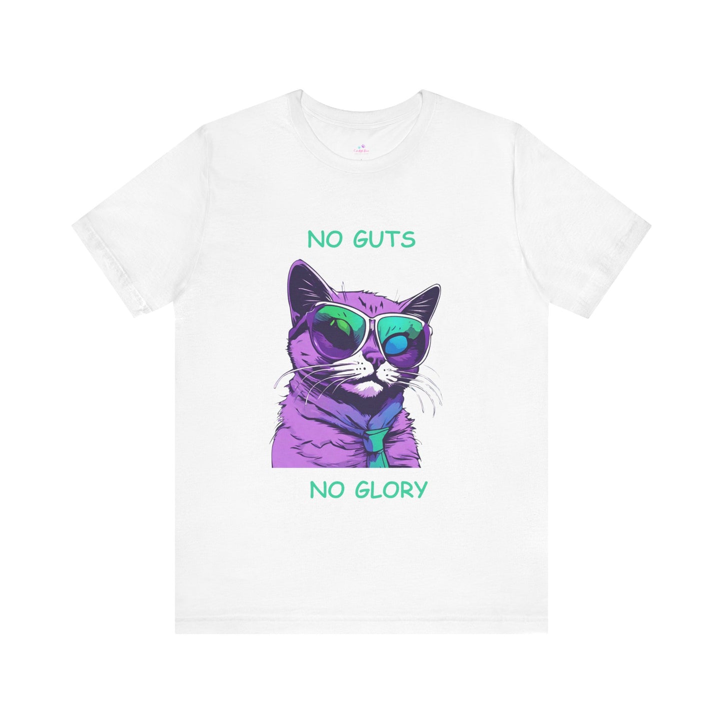 Cat T-Shirt No Guts No Glory Unisex Jersey Short Sleeve