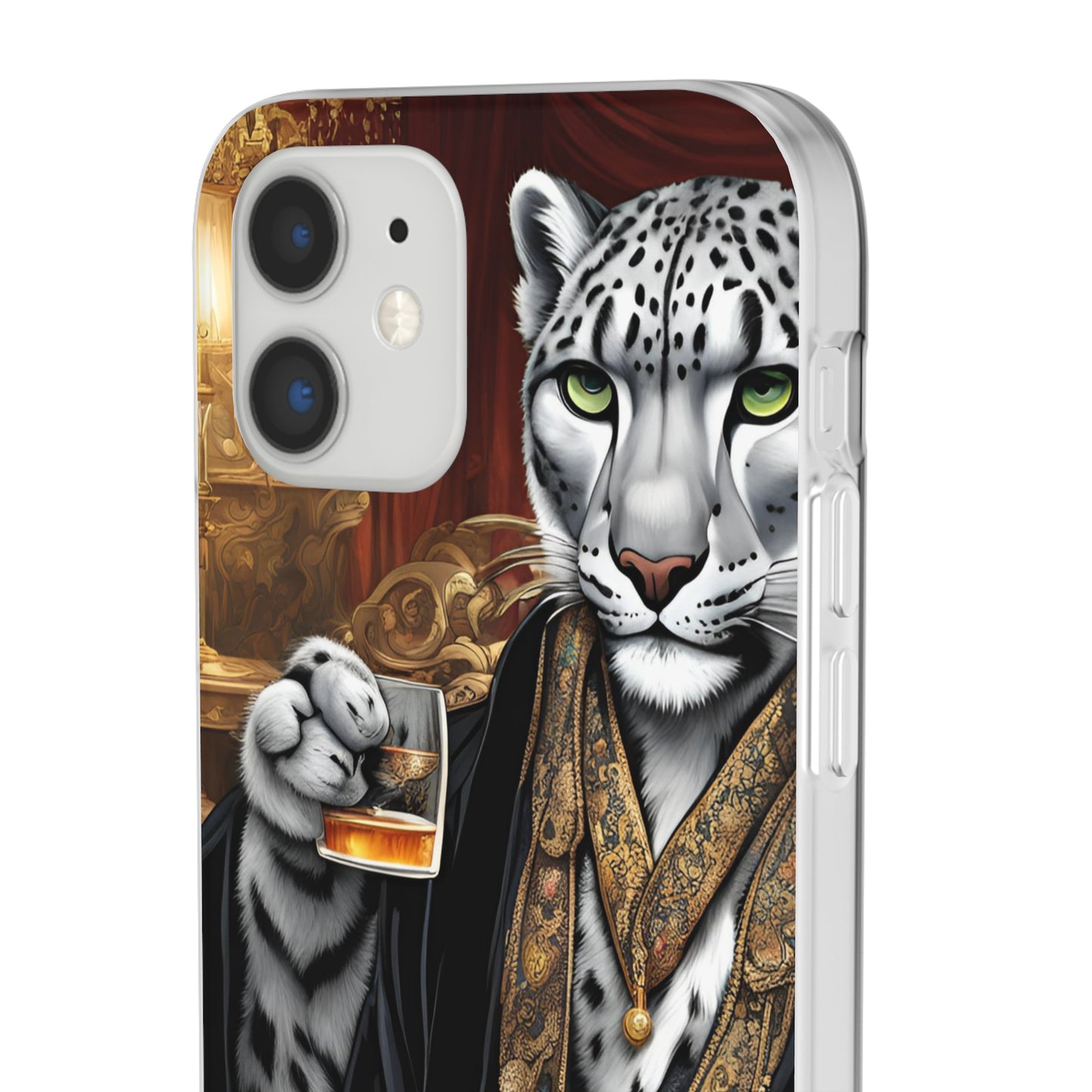 Flexi Whimsical Leopard case for iPhone 15,14,13,12,11,X,  Samsung Galaxy , Phone Cover, Cat Lover Gift, Gift for Him.