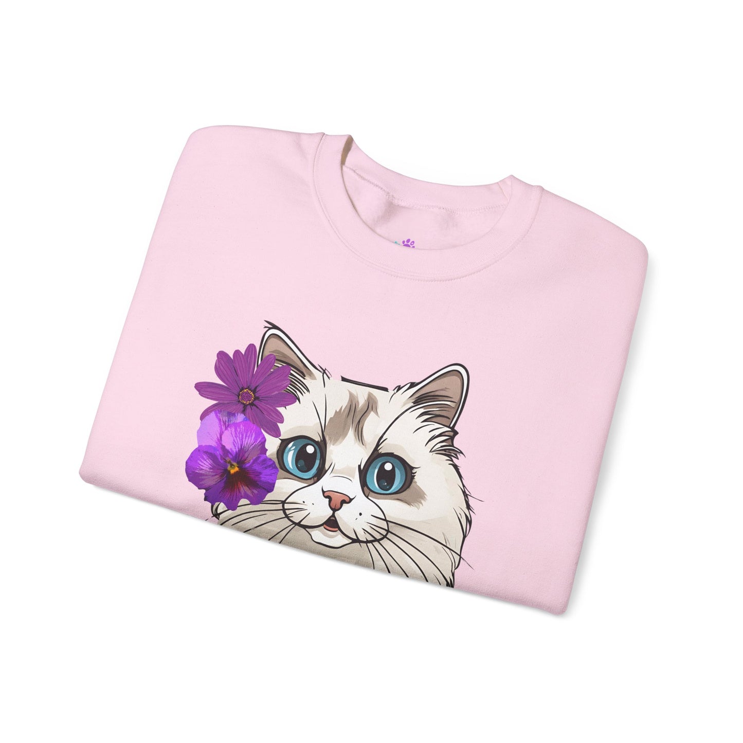 Women's Sweatshirt Cute Ragdoll Stay Happy Unisex Heavy Blend™ Crewneck Sweatshirt