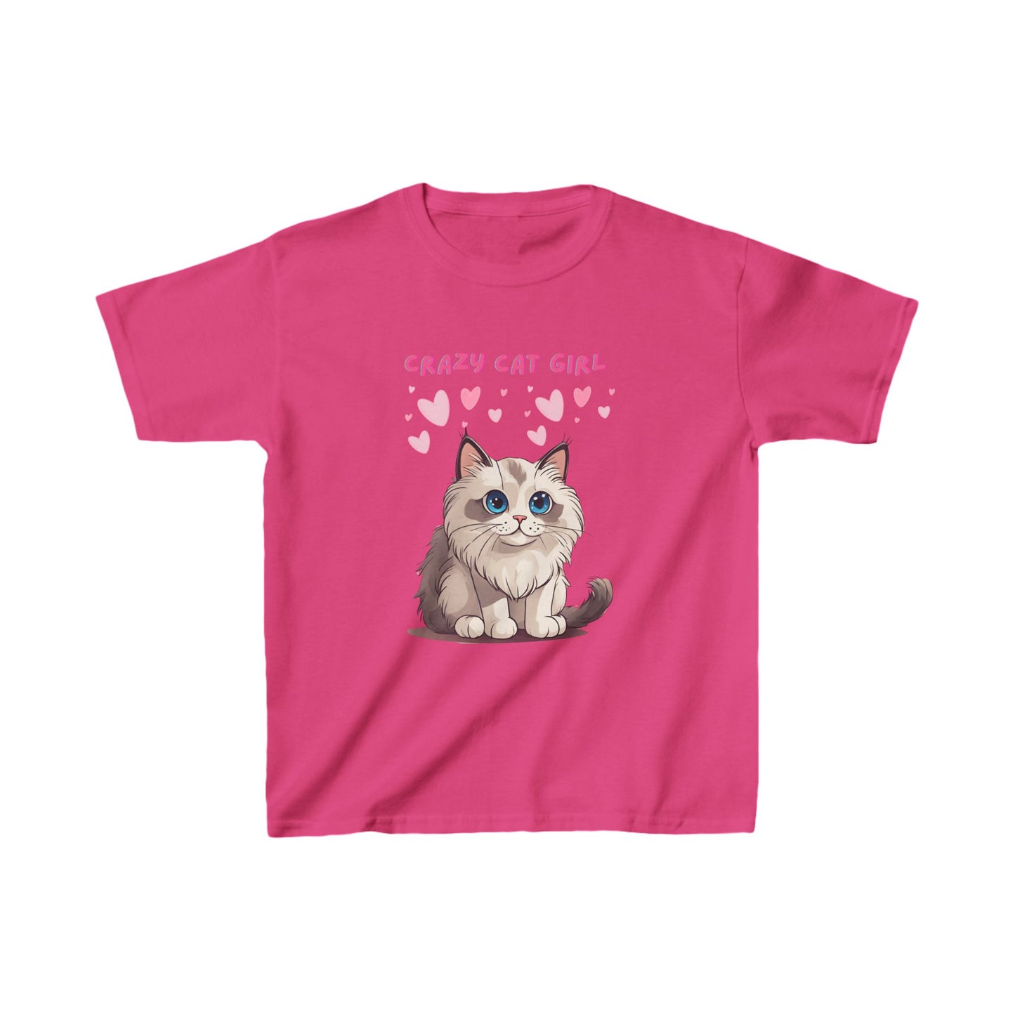 Crazy Cat Girl, Cat Shirt, Cat Lover Girl Shirt, Cat Lover Girl Gift, Gift for Cat Lover Girl, Kids' Gift, Gift for Cat Lover Girl