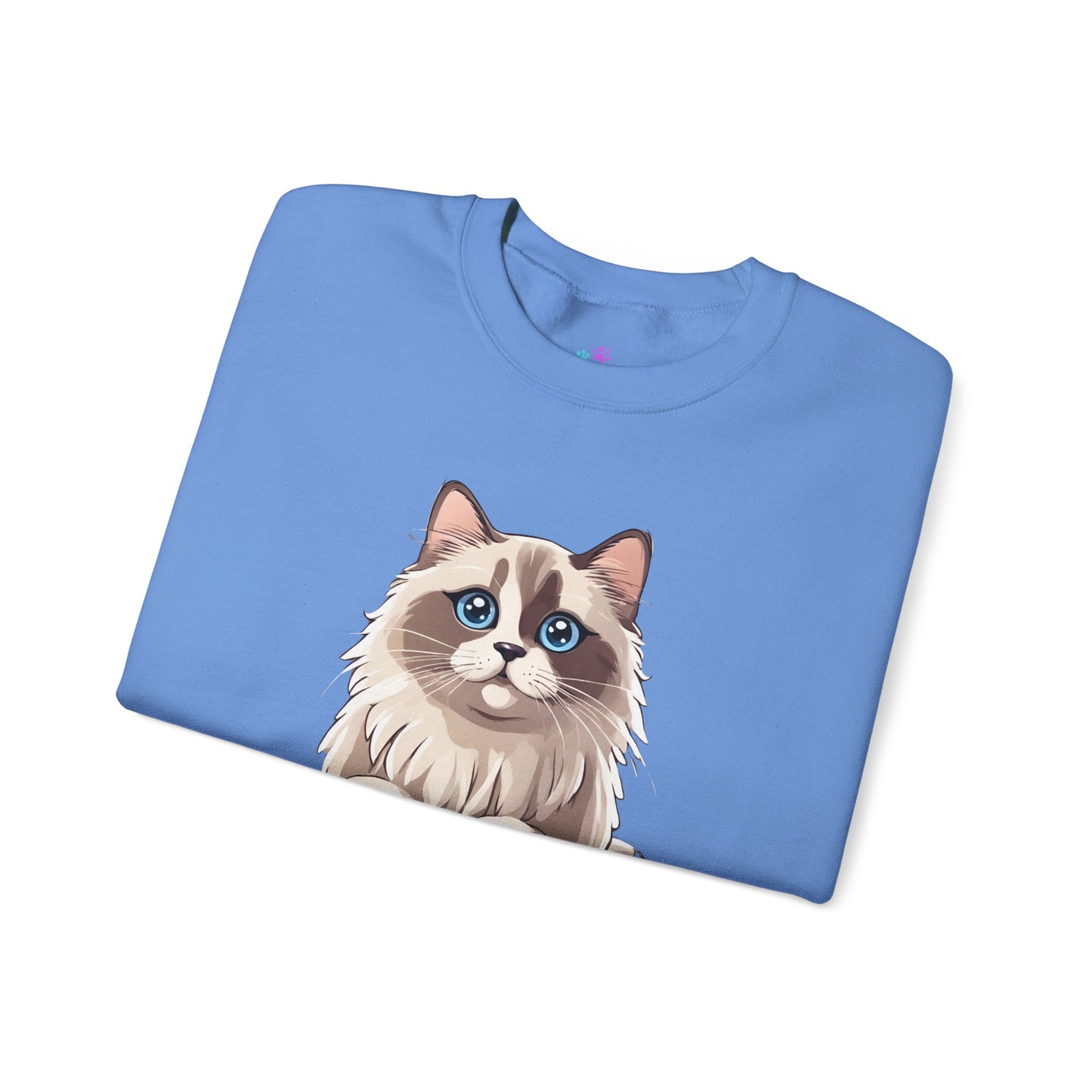 Women's Sweatshirt, Cute Ragdoll Cat Lover Unisex Heavy Blend™ Crewneck Sweatshirt