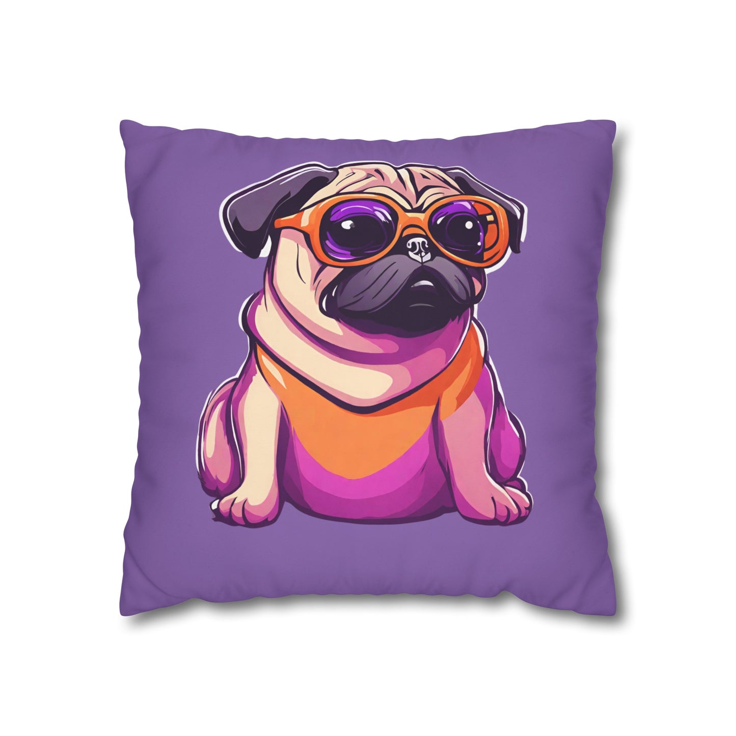 Cushion Cover  Pug Square Poly Canvas