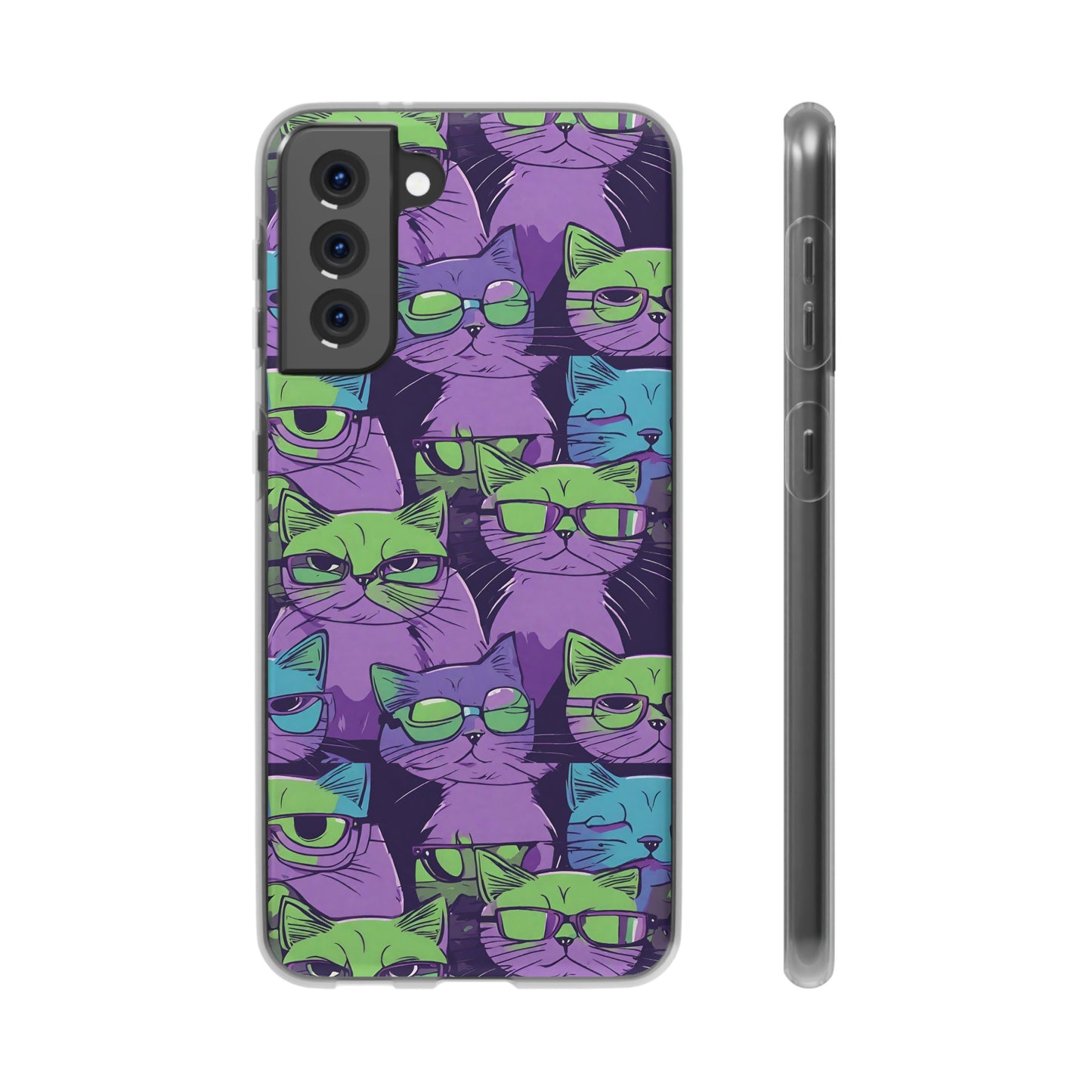 Flexi Cat Phone Case, iPhone 15 14 13 , Samsung Galaxy Pixel Protective Case,Cat Lover Gift, Cat Lover iPhone Case,