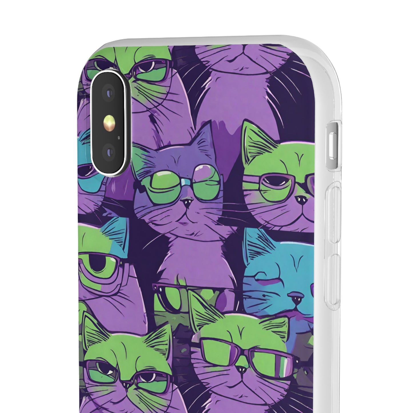 Flexi Cat Phone Case, iPhone 15 14 13 , Samsung Galaxy Pixel Protective Case,Cat Lover Gift, Cat Lover iPhone Case,