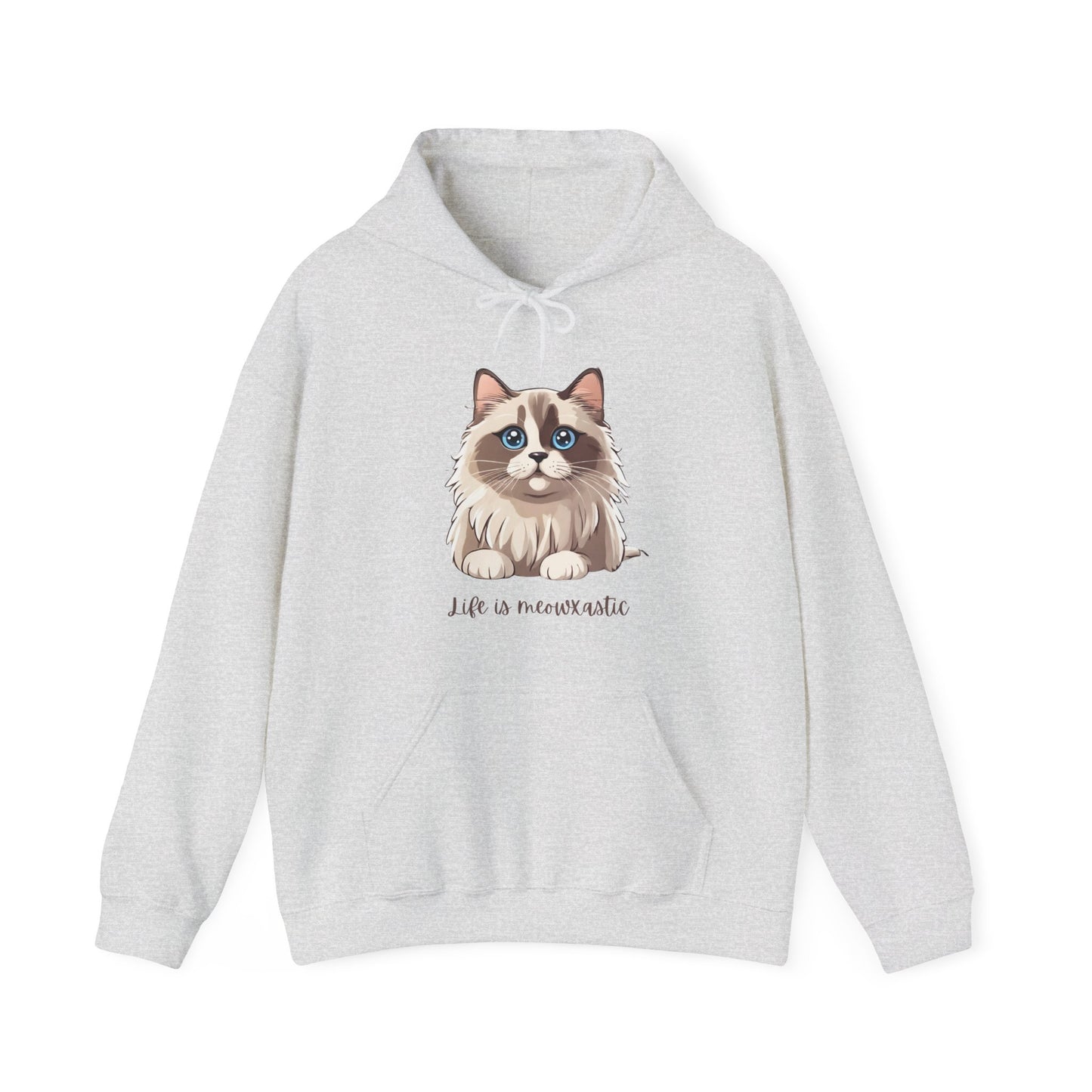 Cute Ragdoll Life is Meowtastic Unisex Heavy Blend™ Hooded Sweatshirt