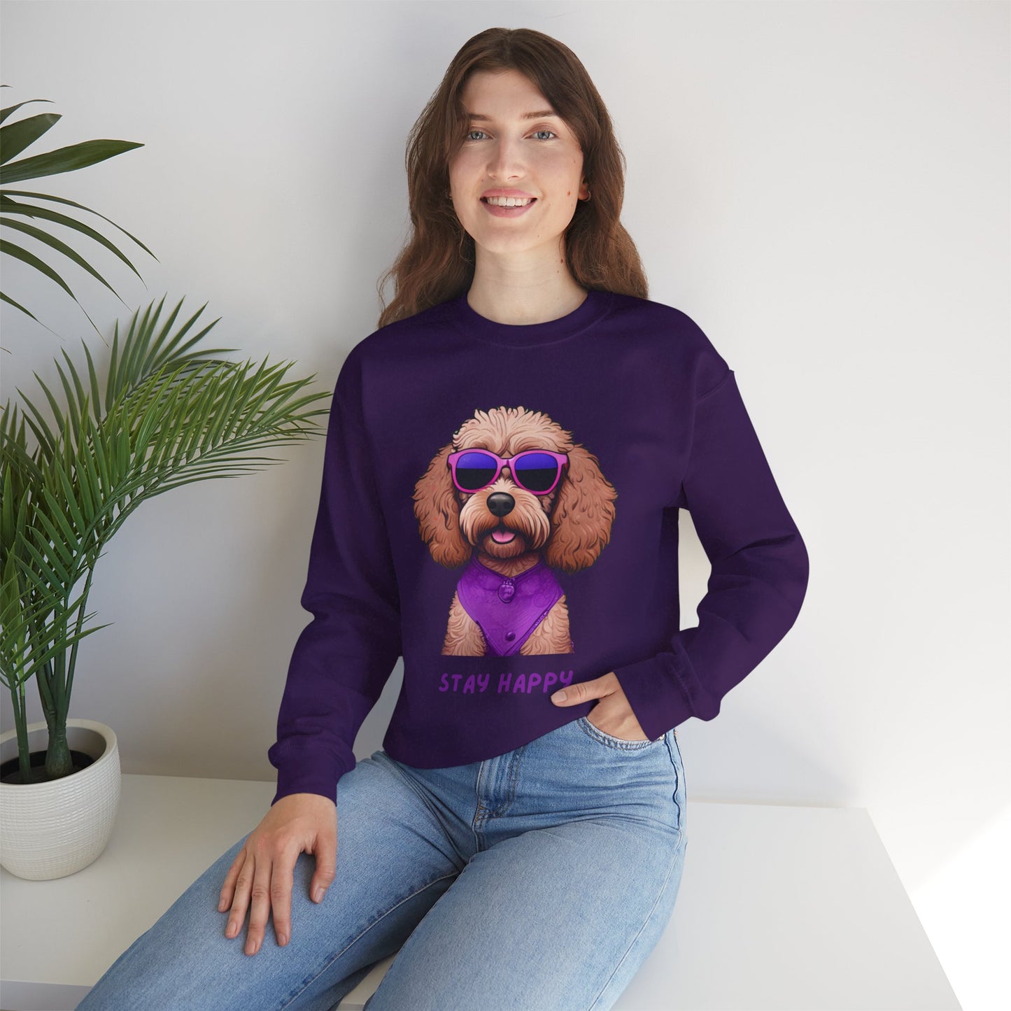 Dog Sweatshirt Cute Cockapoo Dog Lover Unisex Heavy Blend™ Crewneck Sweatshirt