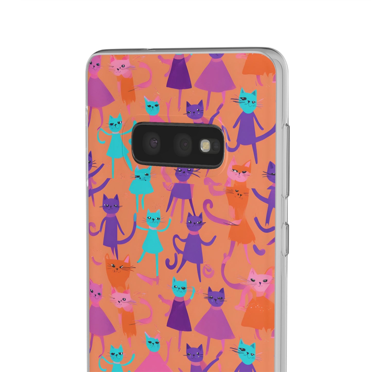 Flexi Cat Phone Case, iPhone 15 14 13 , Samsung Galaxy Pixel Protective Case,Cat Lover Gift, Cat Lover Phone Case, Gift for Her, Gift for Kids