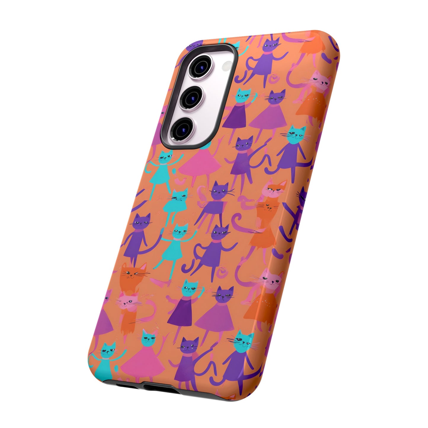 Hard Phone Case Orange Cat Multi case for iPhone, 15,14,13,12,11,X,Google Pixel, Samsung Galaxy. Gift for Her, Cat Lover Gift