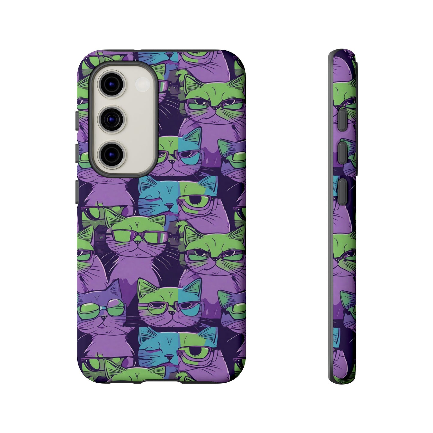 Hard Phone Case Cat Design for iPhone 15, 14,13,11,X,Google Pixel, Samsung Galaxy, Cat Lover Gift, Gift for Her.