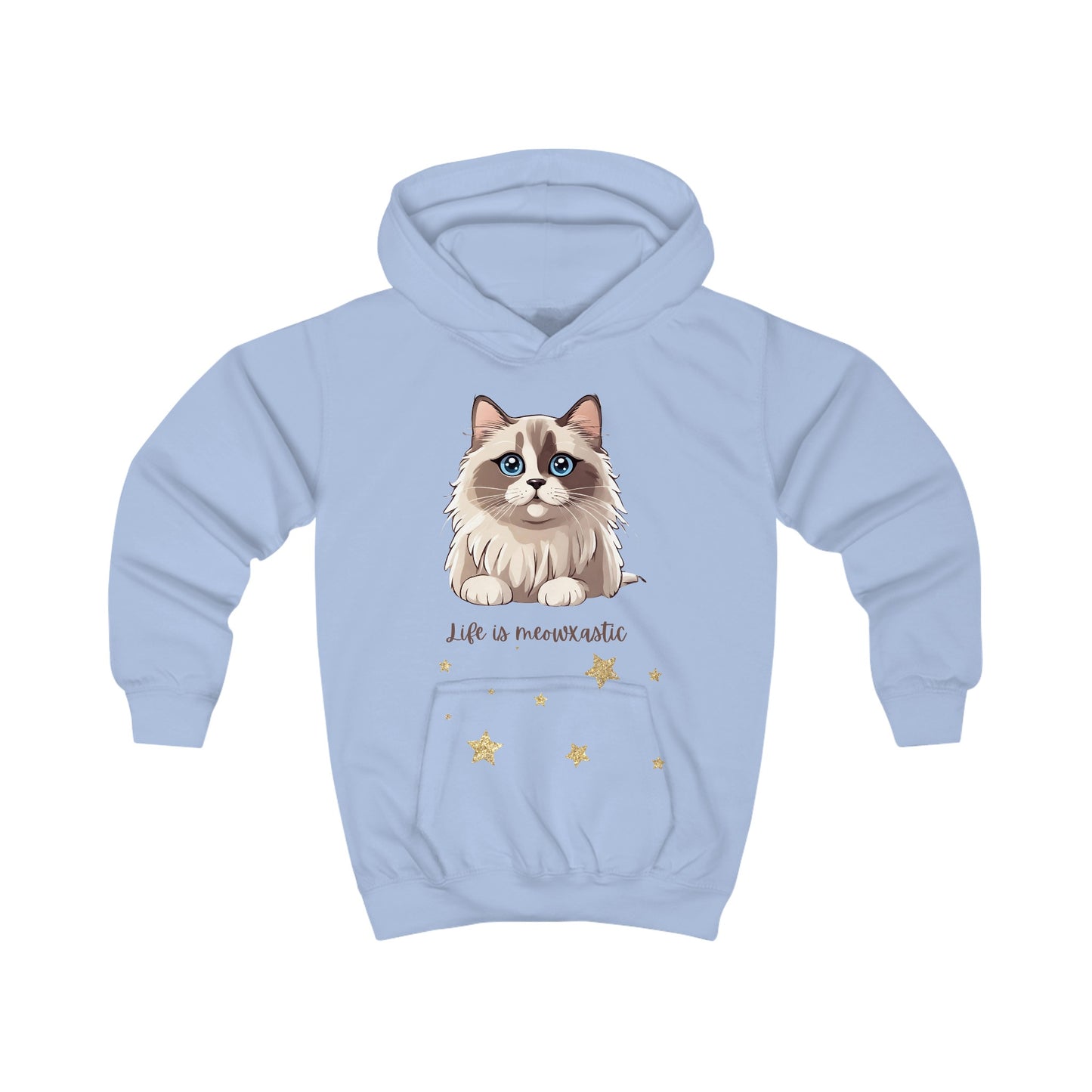 Cute Ragdoll Life is Meowtastic Kids Hoodie