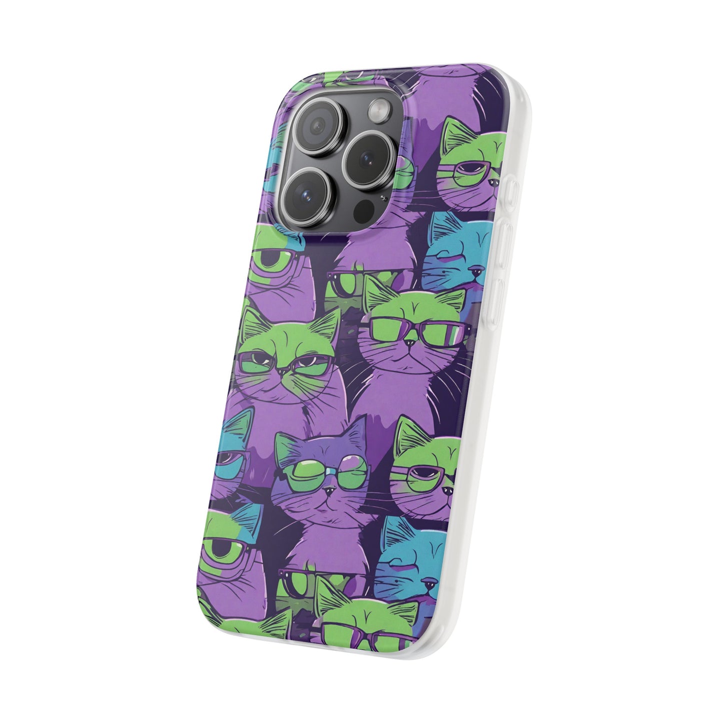 Flexi Cat Phone Case, iPhone 15 14 13 , Samsung Galaxy Pixel Protective Case,Cat Lover Gift, Cat Lover iPhone Case,