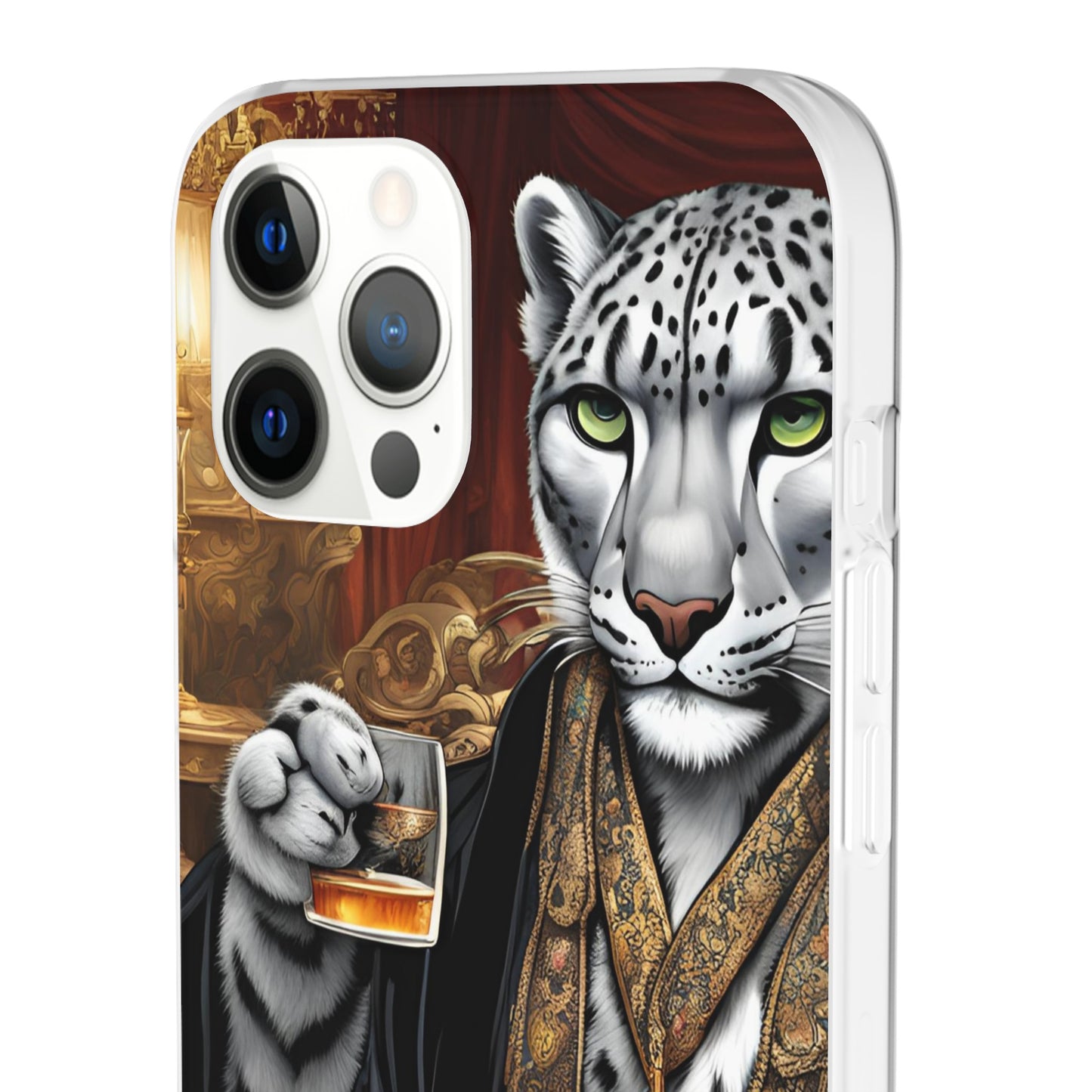 Flexi Whimsical Leopard case for iPhone 15,14,13,12,11,X,  Samsung Galaxy , Phone Cover, Cat Lover Gift, Gift for Him.