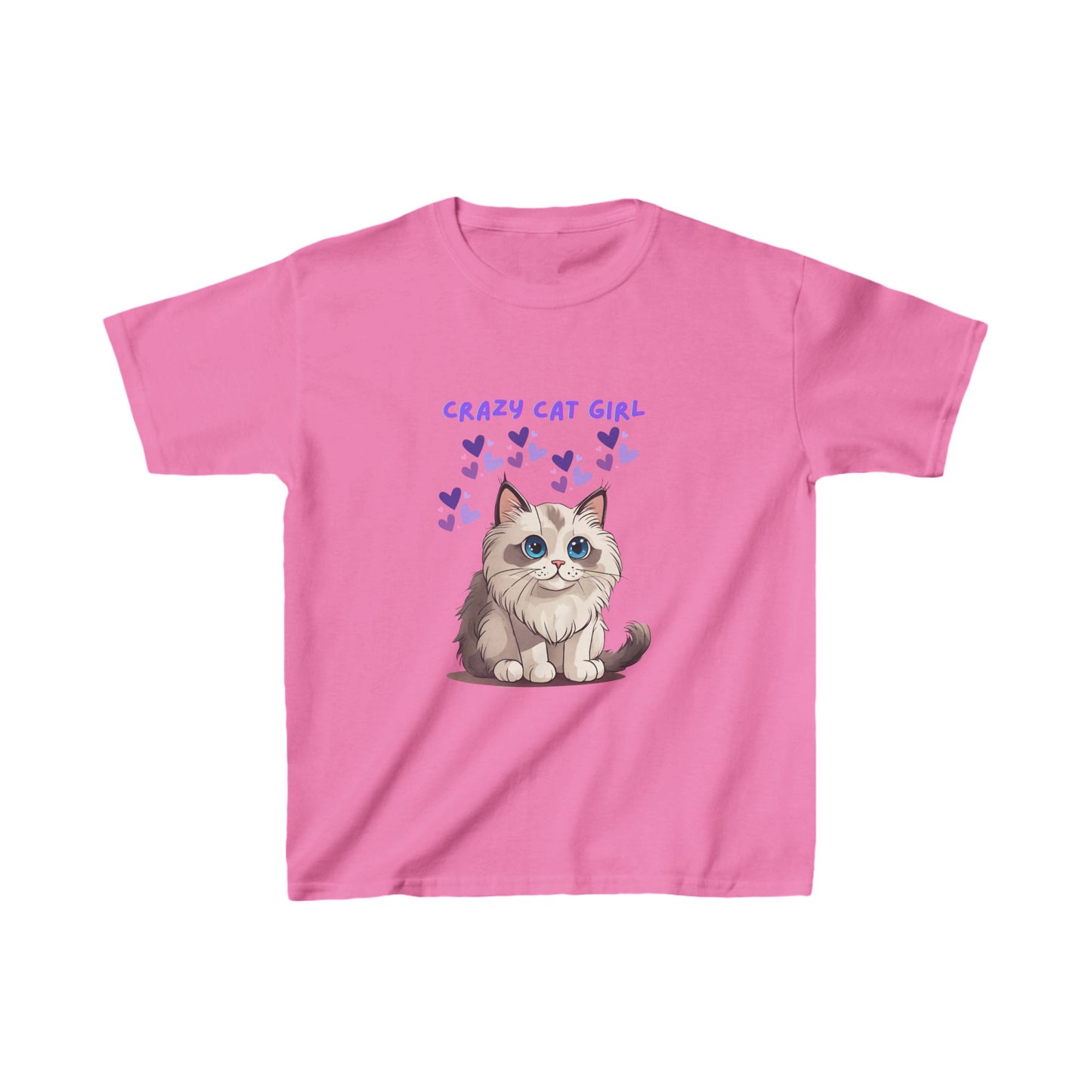 Crazy Cat Girl Shirt, Girl Cat Shirt, Cat Lover Girl Shirt, Cat Lover Kids Shirt, Animal Shirt for Girls, Gift for Girl, Kids Clothing