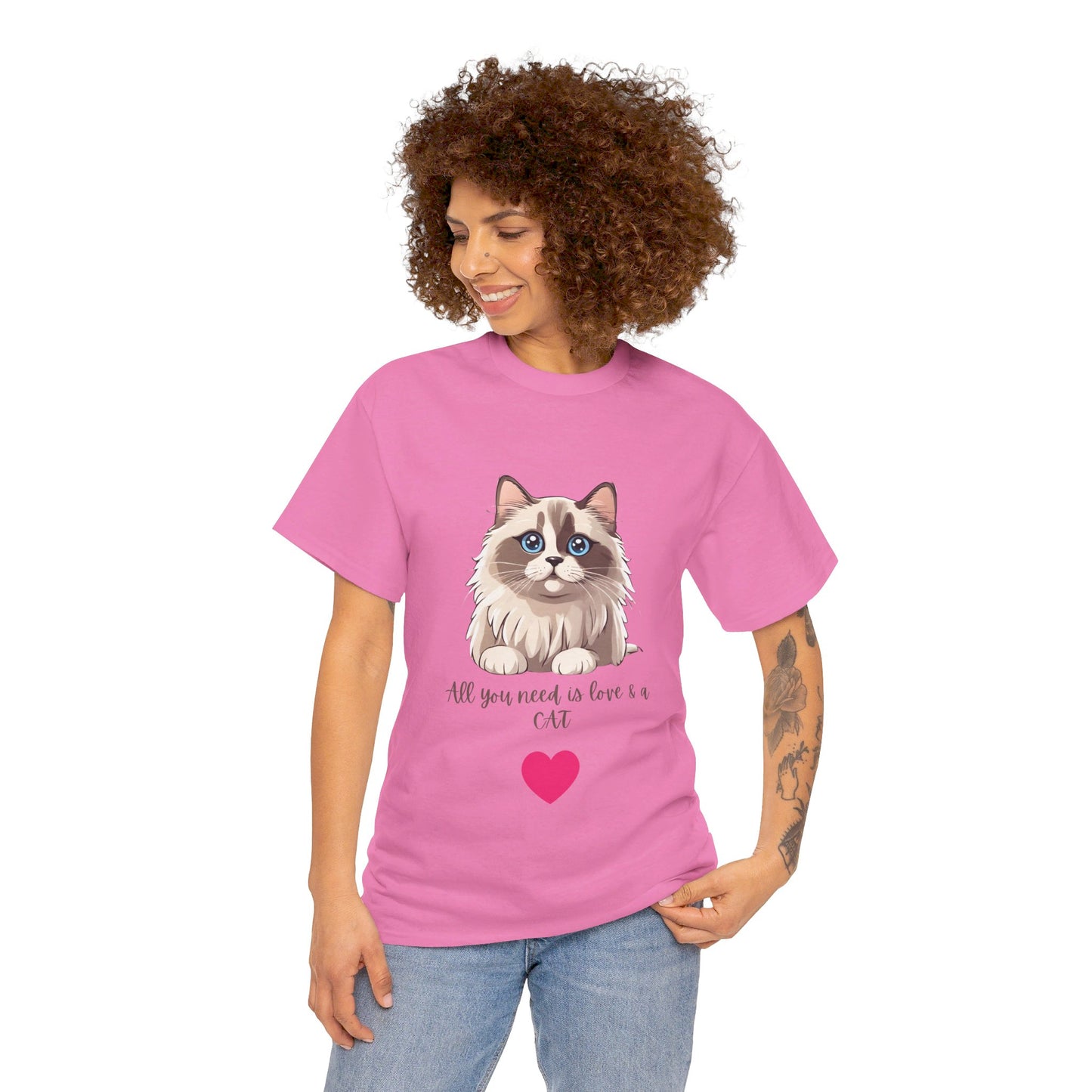 All You Need is Love and a Cat Ragdoll Unisex Jersey Short Sleeve Tee