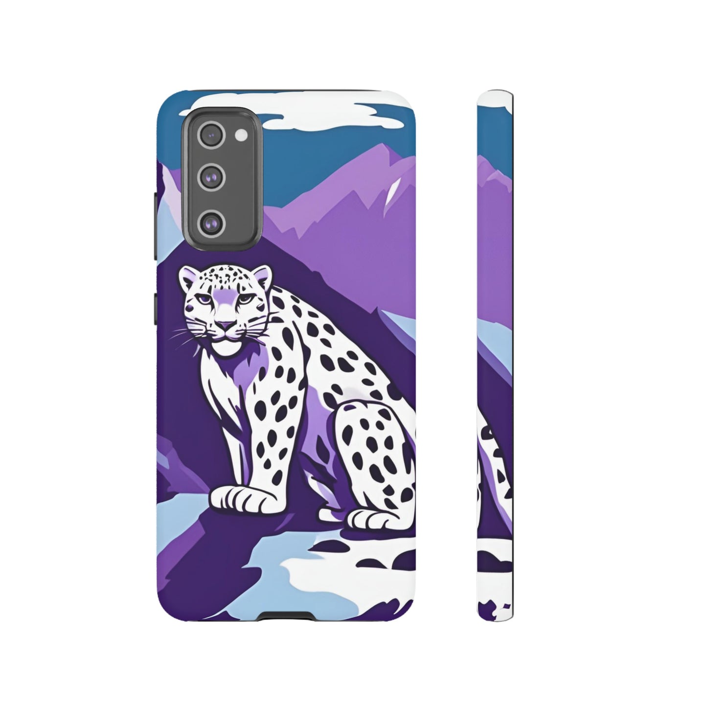 Hard Protective Phone Case,Whimsical Snow Leopard Phone Case, Cat Lover Gift, Gift for her , Gift for him,Gift for Mom, Gift for Dad