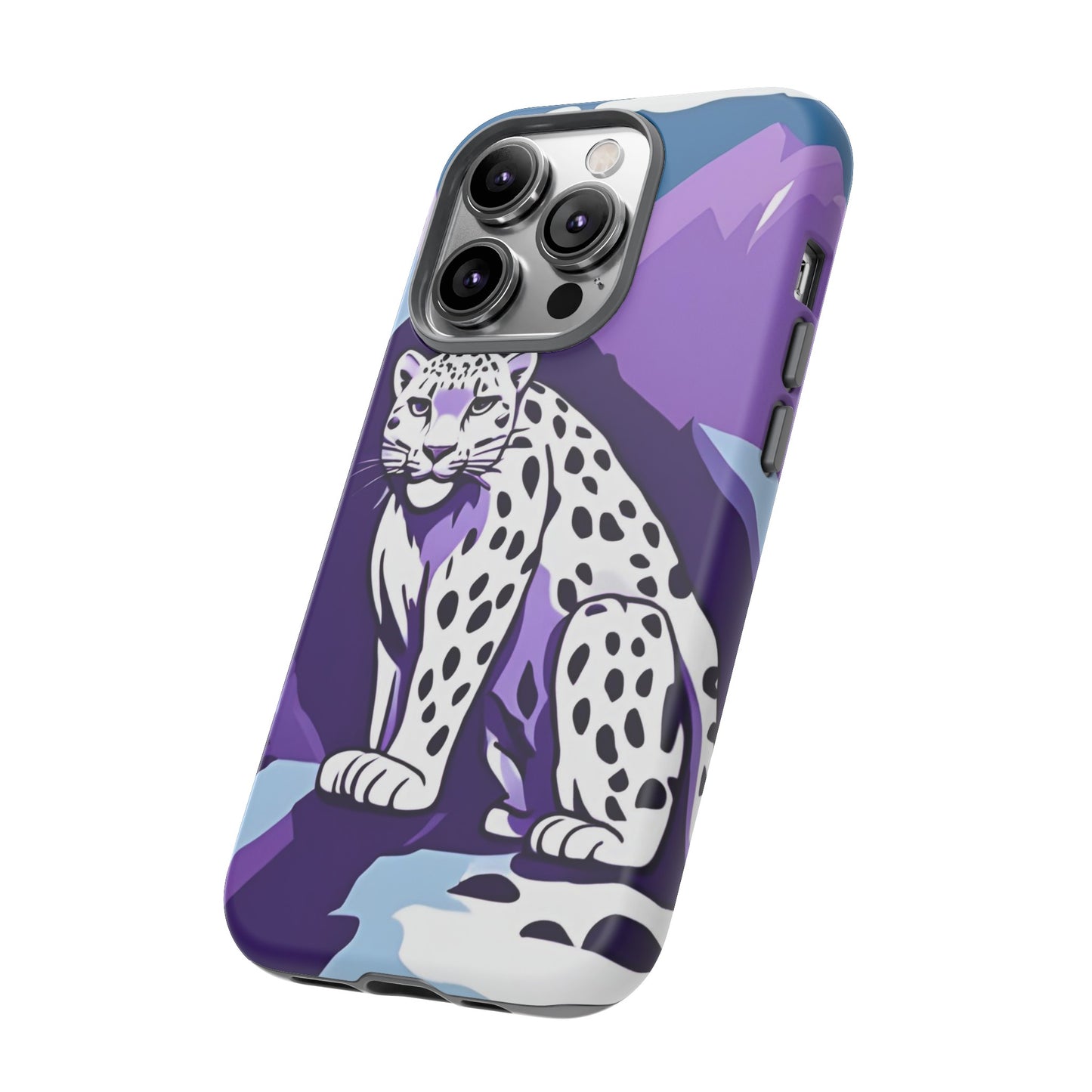 Hard Protective Phone Case,Whimsical Snow Leopard Phone Case, Cat Lover Gift, Gift for her , Gift for him,Gift for Mom, Gift for Dad