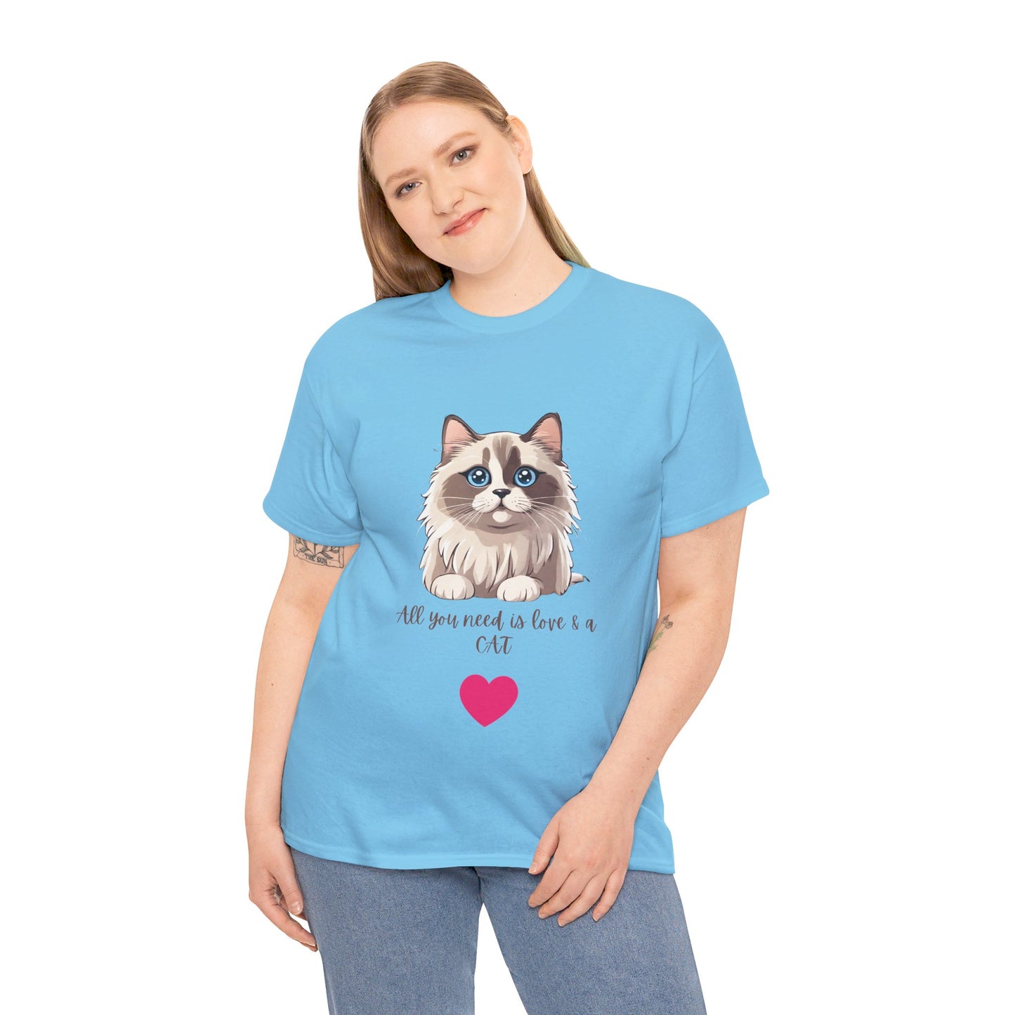 All You Need is Love and a Cat Ragdoll Unisex Jersey Short Sleeve Tee