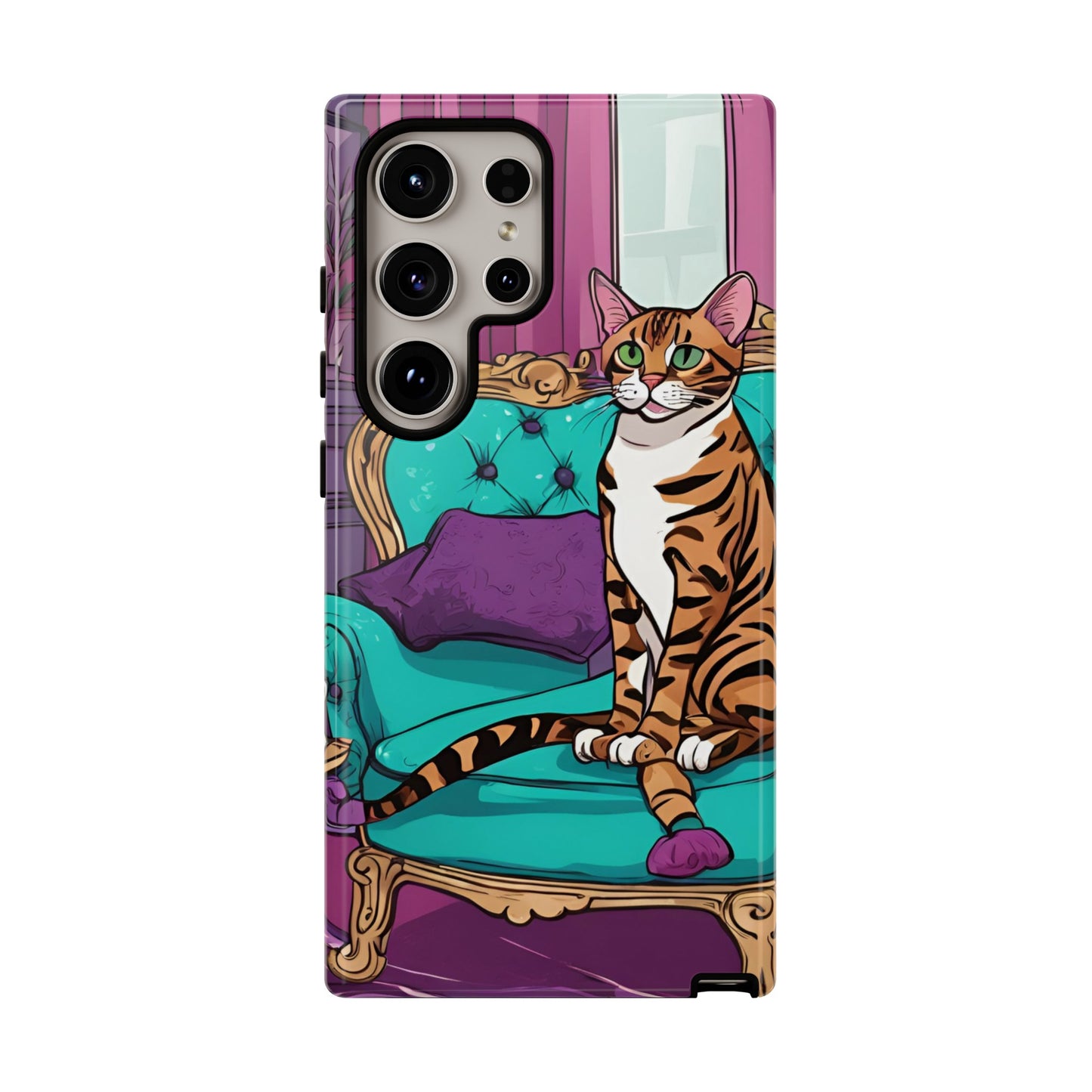 Hard Phone Case Whimsical Cat for iPhone 15, 14,13,12,11,X, Google Pixel, Samsung Galaxy, Cat Lover Gift, Gift for Her, Gift for Mom.